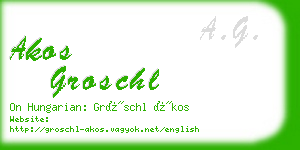 akos groschl business card